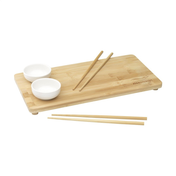 Temaki Bamboo Sushi Tray gavesett